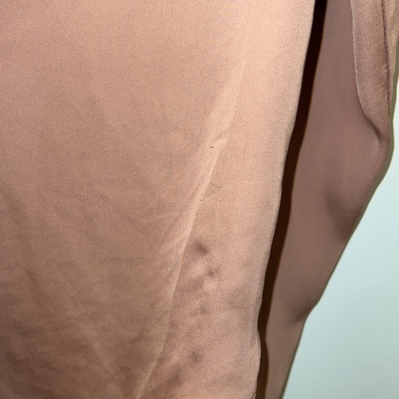 L’Academie tan long-sleeved tie front blouse - Picture 3 of 6